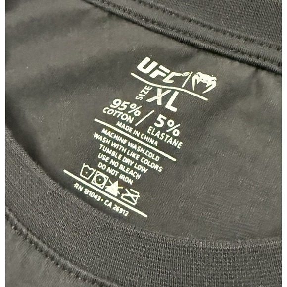 UFC Shirt Mens Extra Large Black Geometric Colorblock Performance UFC x Venum - Picture 5 of 8